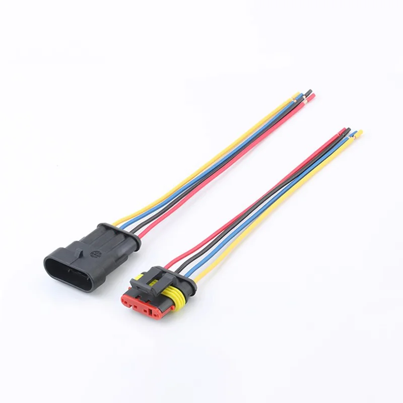 5 conjuntos amp 1p 2p 3p 4p 5p 6p maneira à prova dwaterproof água elétrica auto macho fêmea conector plug com chicote de cabo de fio para carro motocicleta
