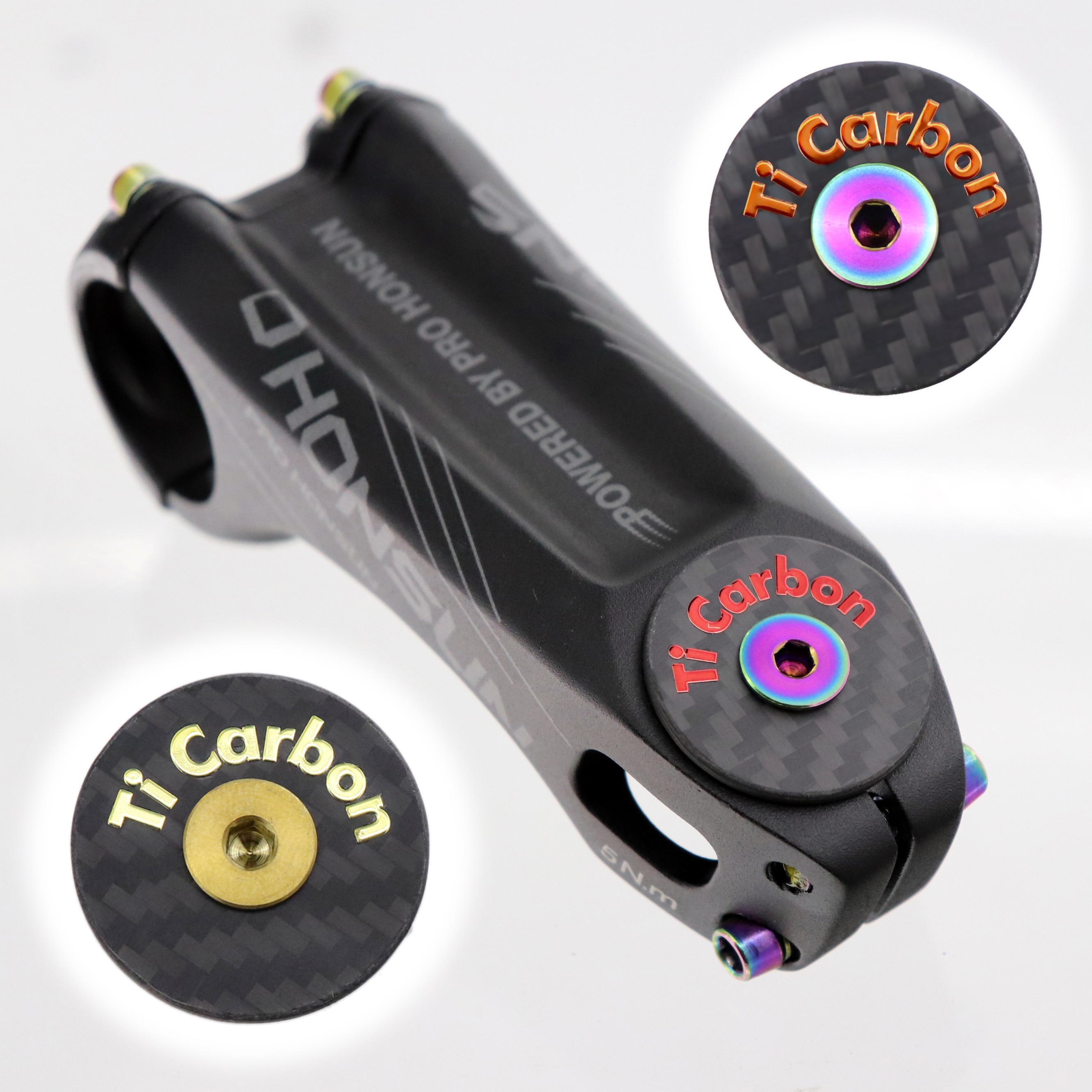 7g Carbon Bicycle Stem Headset Top Cap with Titanium Screw Headset Cover bike stem cover