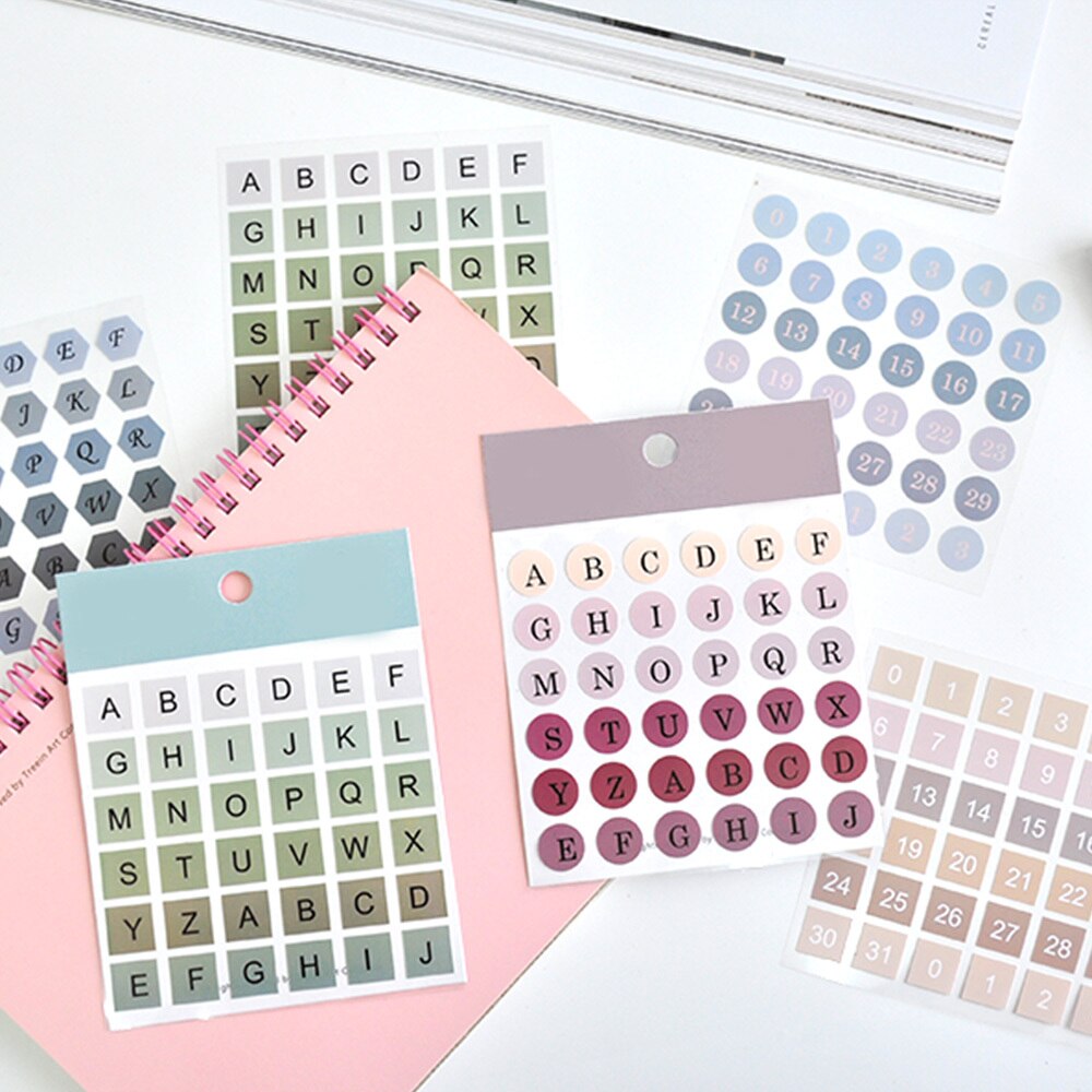 3pcs Feature Circle Index sticker Calendar Remarks week plan date sticker DIY Crafts Decorative paper sticker school Supplies