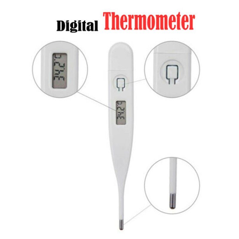 Digital LCD Display Thermometer Mini Household Thermometer Waterproof Oral Axillary Body Temperature Measurement