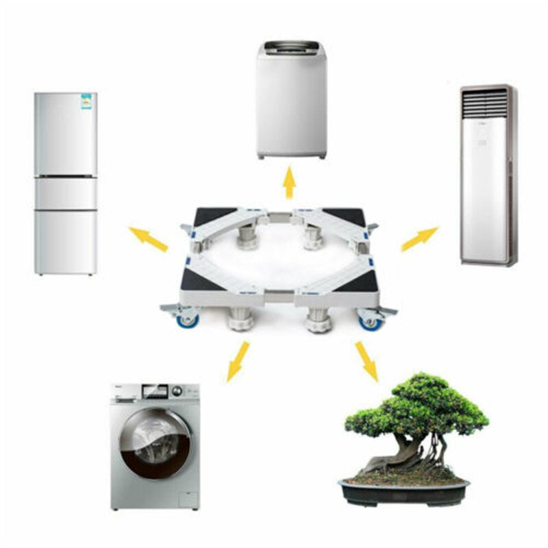 Verstelbare Apparaat Roller Mover Trolley Wielen Base Wielen Koelkast Wasmachine