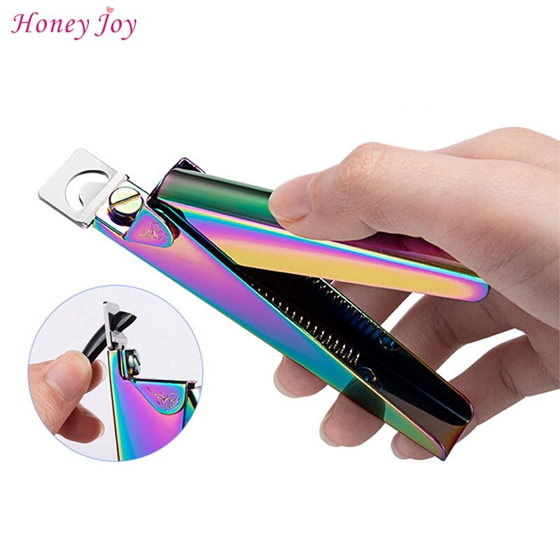 Regenboog Acryl Uv Gel Kunstnagels Tip Cutter False Nail Rand Manicure Clippers Voor Vierkante Ronde Vorm Franse Nail Tips