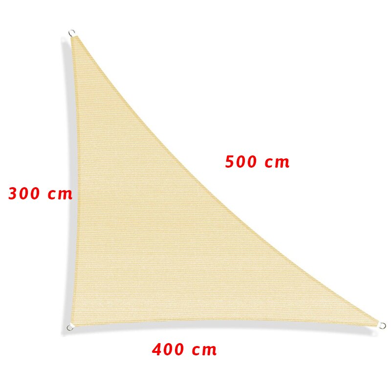 Sonne Sonnensegel Wasserdicht Dreieck Baldachin Sand Im Freien UV Sonnenschirm Segel für Terrasse Hof Hinterhof Garten Rasen Garten: Sand 3x4x5m