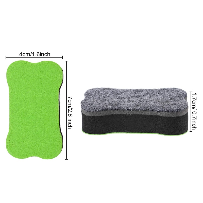 60 stycken magnetiskt whiteboard suddgummi torr radering kroppsform whiteboard suddgummi svarta tavlor med filtbotten för klassrum h