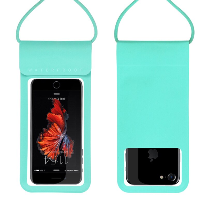 Real Waterdichte Tas Voor Iphone 11 Pro Max Xs X Xr 7 8 6 Plus Se Unde Water Proof telefoon Geval Voor Samsung S20 A71 A51 Cover: 6.5 inch / green