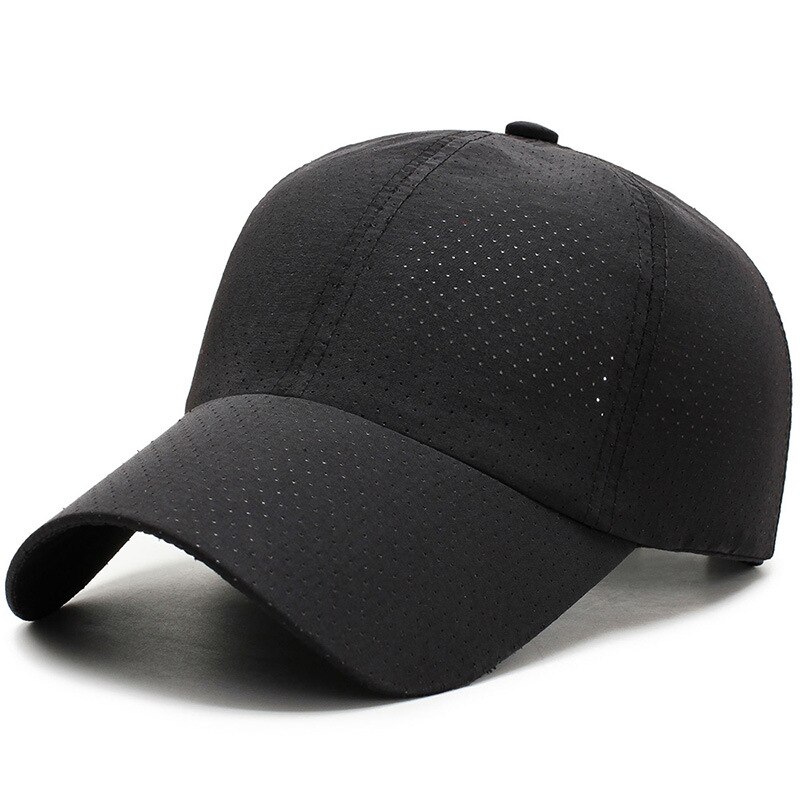 Custom Logo Unisex Solid Thin Mesh Portable Quick Dry Baseball Cap Men Breathable Uv Adjustable Snapback Hat Women Sun Hats: 08 / Add logo