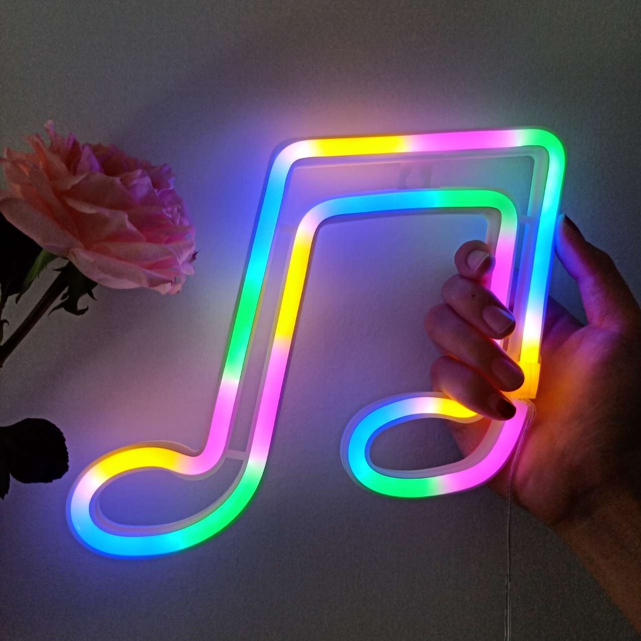 Music Symbol LED Neon Light Sign Wall Hanging Art Night Lamp for Room Wedding Party Home Decor Wall Lamp Xmas Birthday