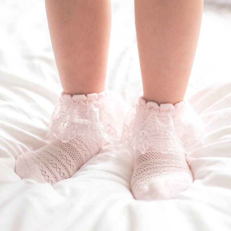 Yuxic Baby Meisjes Kant Sokken Zomer Bloem Kinderen Prinses Sokken Mooie Baby Party Sokken 0-5Y