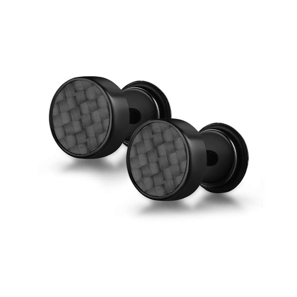 4 Pairs Mens Earrings Black Huggie Hoop- Stainless Steel Circle Piercing Earrings for Mens Women: 1 Pair-Style 4