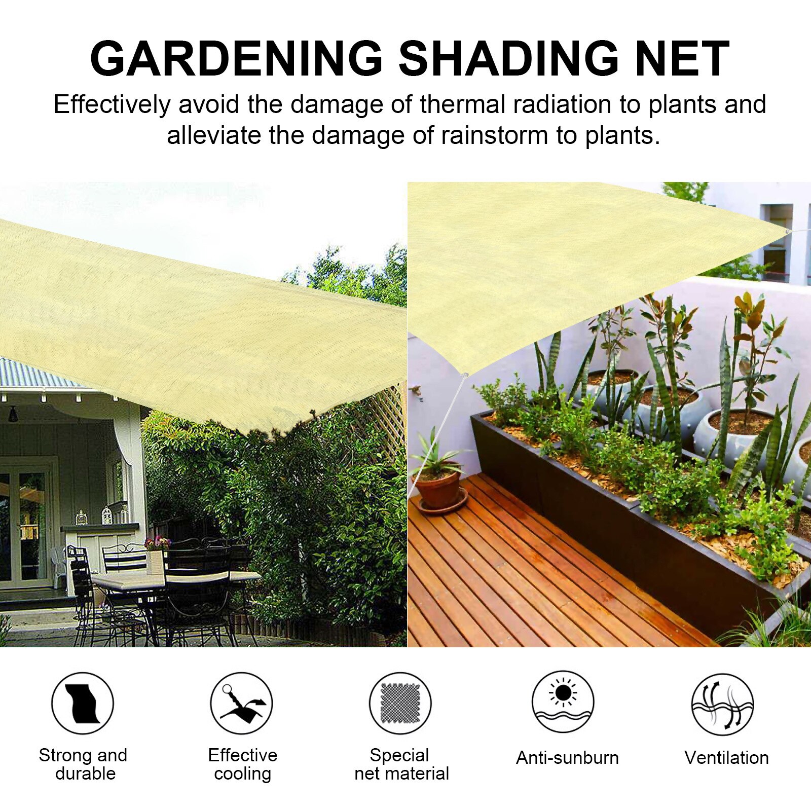 Sun Shelter Sail Rectangle Outdoor Canopy Garden Patio Pool Shade Sail Awning Camping Shade Protection