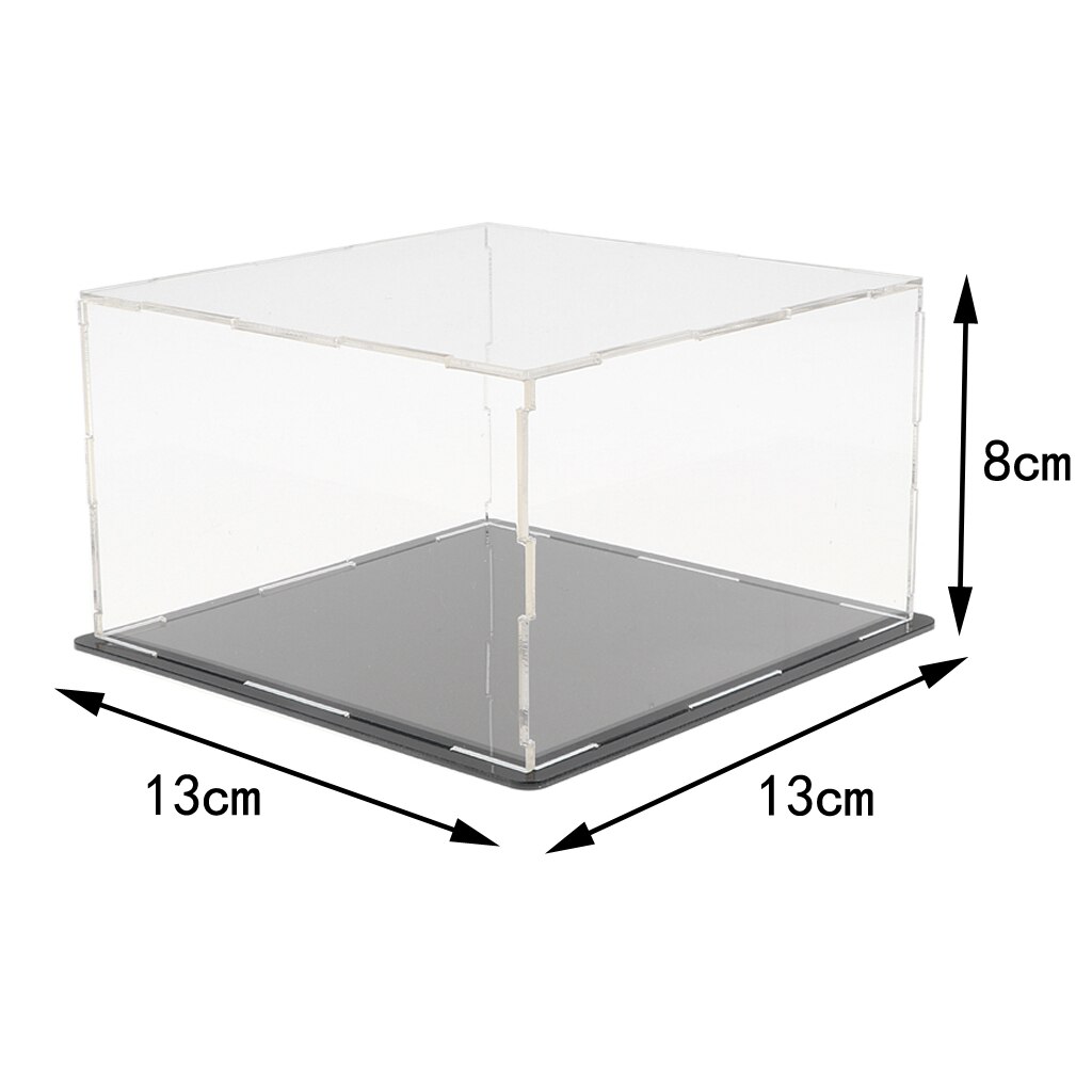 Acrilico trasparente di Caso di Esposizione Negozio di Vendita Al Dettaglio di Protezione Della Cassa Del Contenitore: 13x13x8cm