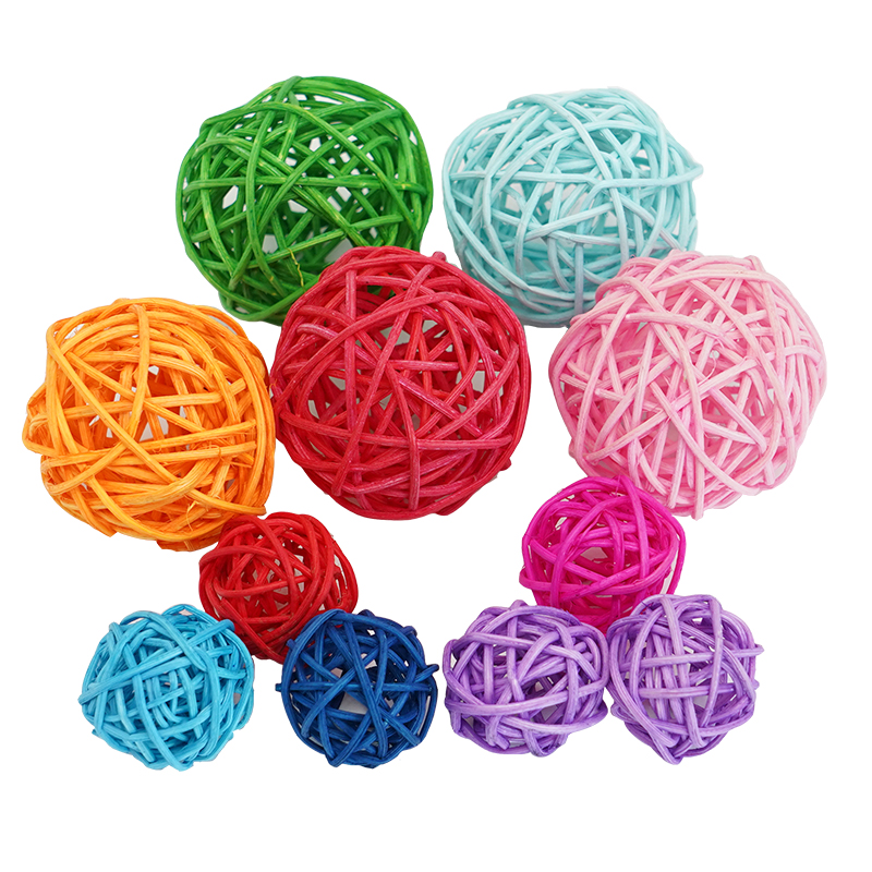 Jouets pour oiseaux de compagnie, jouets à mâcher, boule en rotin pour perroquet, perruche, perruche, calopsitte, jouets à mâcher, Cages pour perroquets, 5 pièces