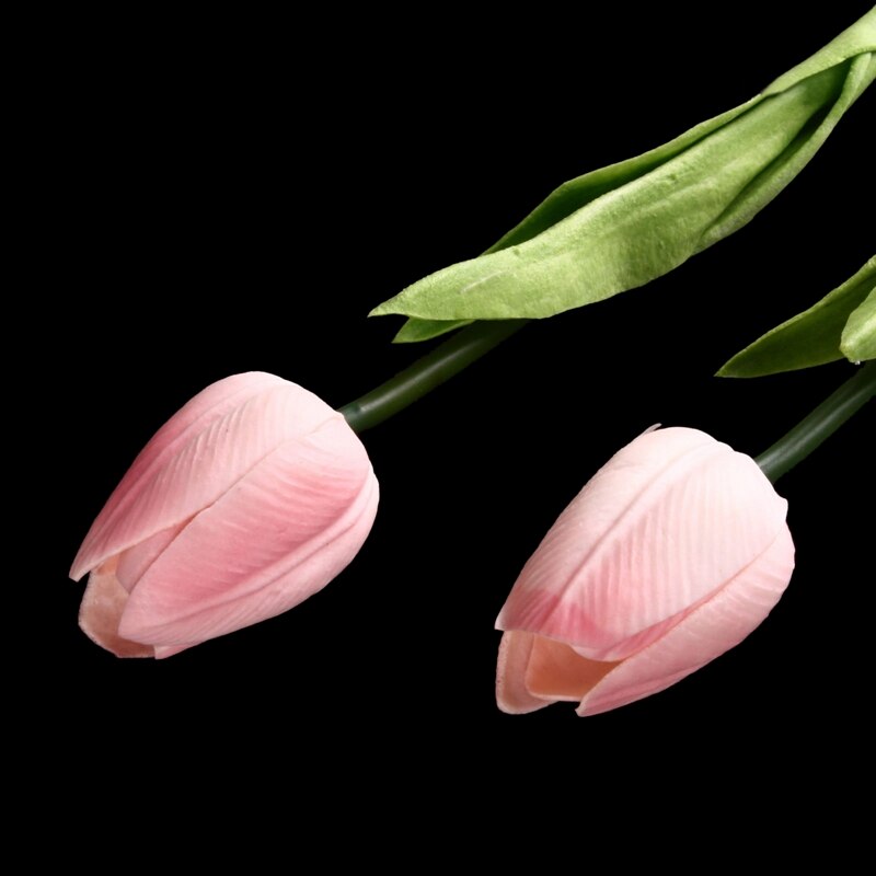 10 stk tulipanblomst latex ægte touch til bryllupsbuket indretning bedste blomster (lyserød tulipan)
