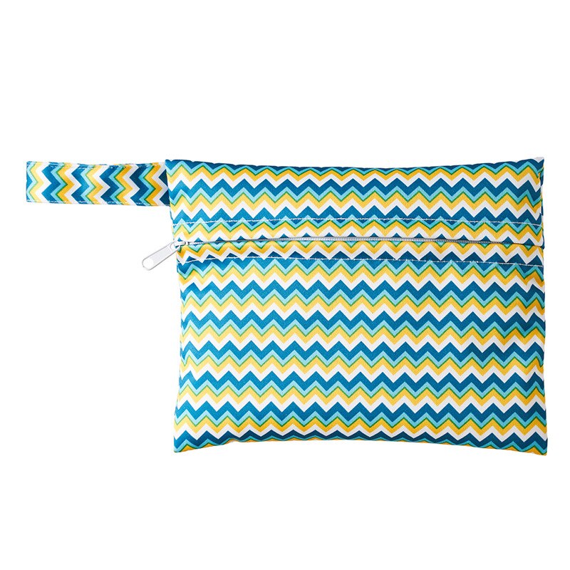 Mini Dry Wet Bag Herbruikbare Wetbag Voor Maandverband Verpleging Pads Enkele Pocket Waterdichte Pul Rits Reizen Wandelwagen Zak 14*18Cm: ZQG-MB-20