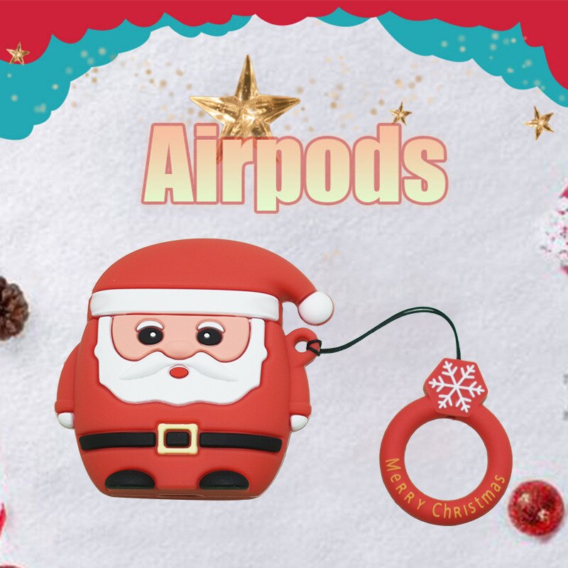 Kerst headset beschermende cover voor airpods1/2 beschermhoes cartoon headset beschermhoes