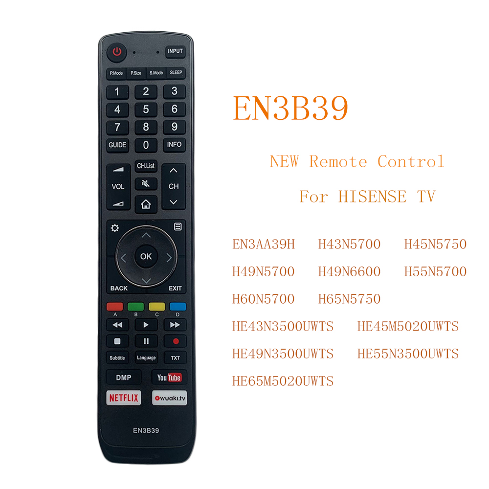 EN3B39 Remote Control for HISENSE TV H65N5770 H70NU9700 H75N6800 H65N6800 H65NU8700 LCD LED TV Fernbedienung