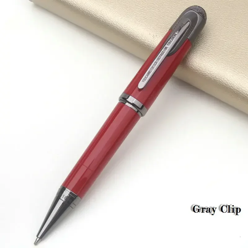Classique Signature Ferr-ari Gray/Silver Clip Red Piston Rollerball Ballpoint Ink Fountain Pen Office Writing for: Yellow / Brown