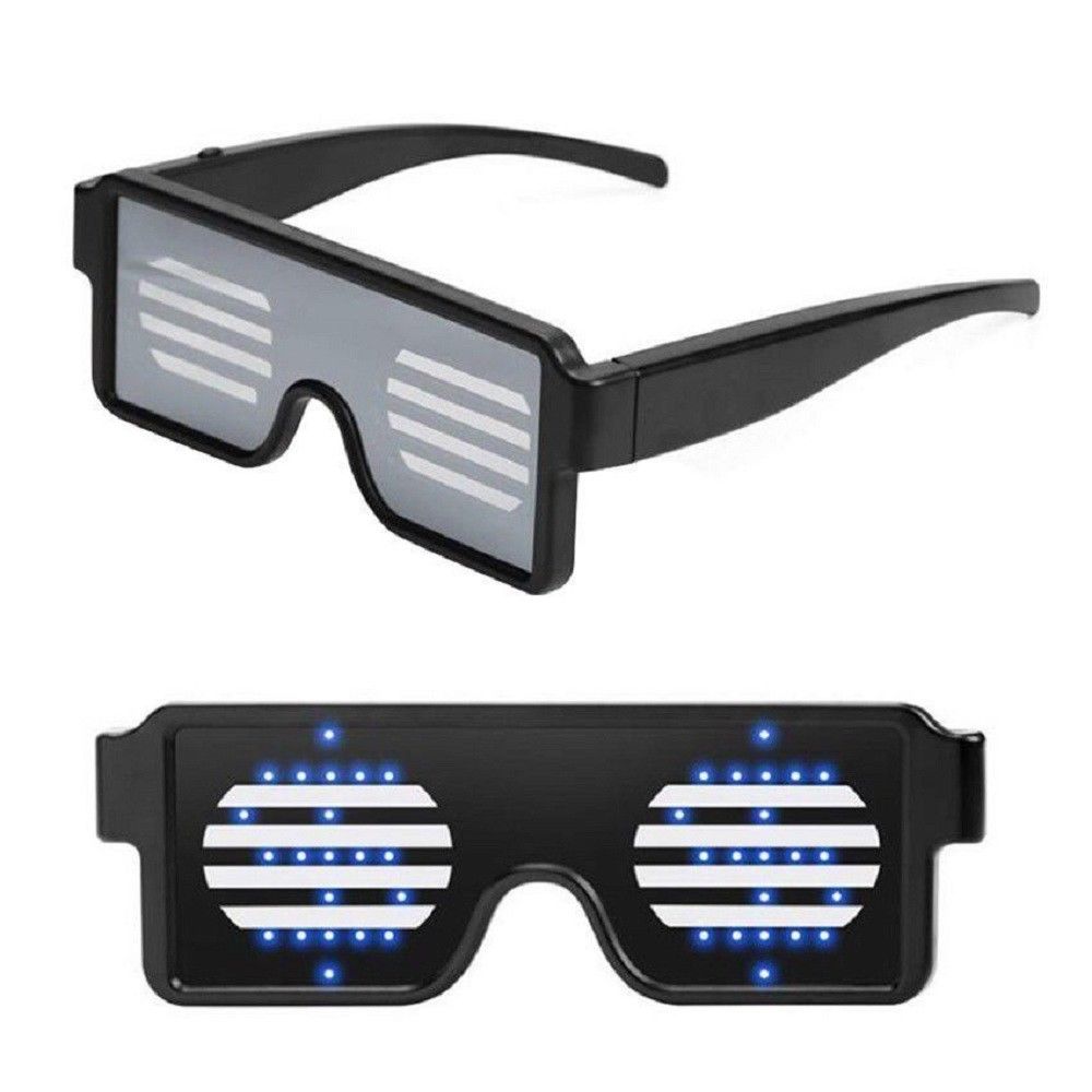 5 Color Light-Up Shutter Glasses LED Shades Sun Glasses Flashing Rock Party Eyewear Apparel Accessories: Blue