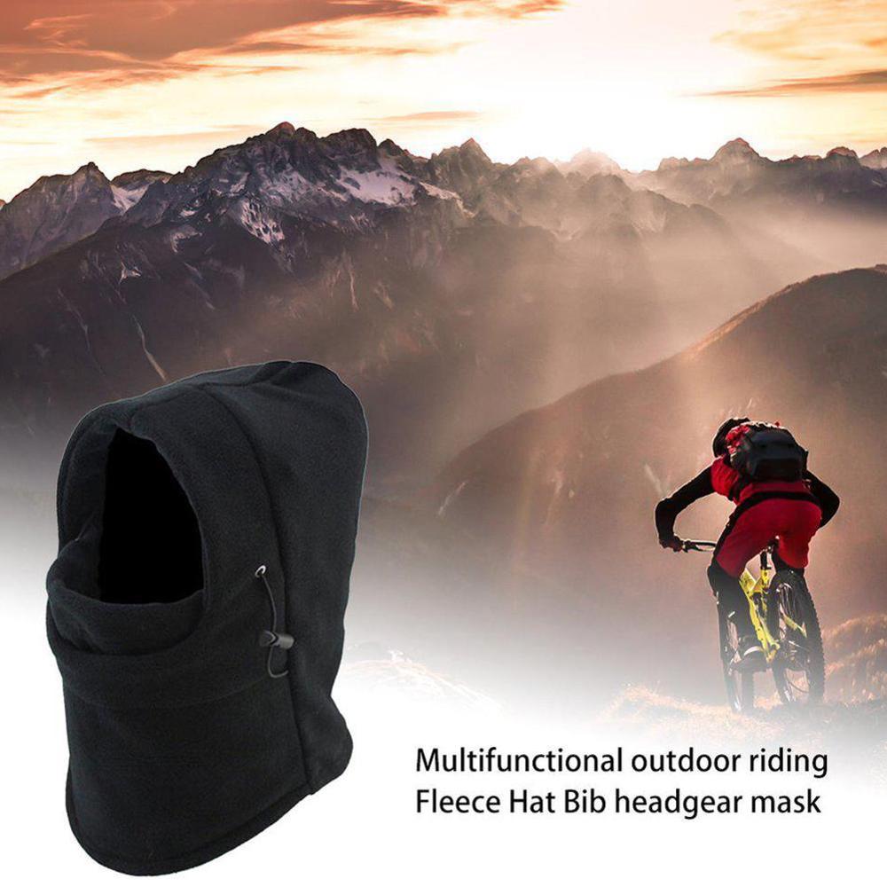 Vinter vindtæt vandreture hætter mænd varm termisk fleece ansigt beanies ski cykel motorcykel hals varmere hjelm hat