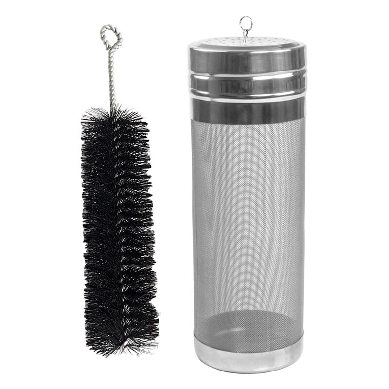 Filtre en maille pour fût de bière en acier inoxydable, 7x18cm, trémie, filtre araignée, pour brassage à domicile: Default Title
