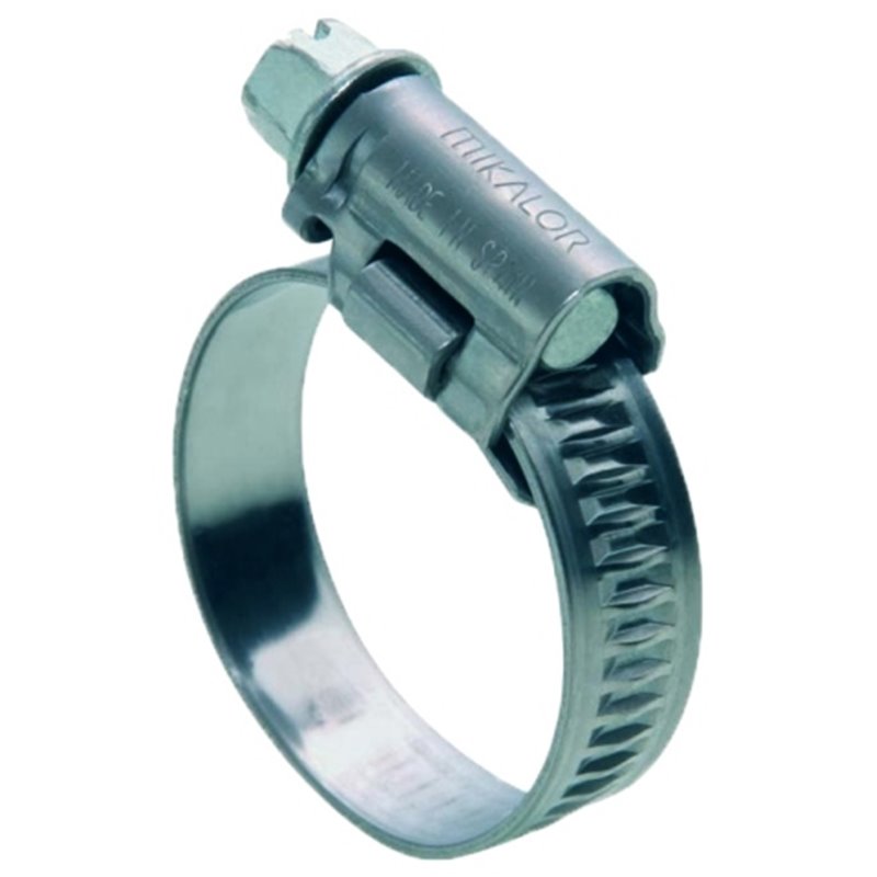 ABRAZADERA SIN FIN S/LIG. 30-45MM INOXIDABLE W2 MIKALOR (100 UNIDADES)
