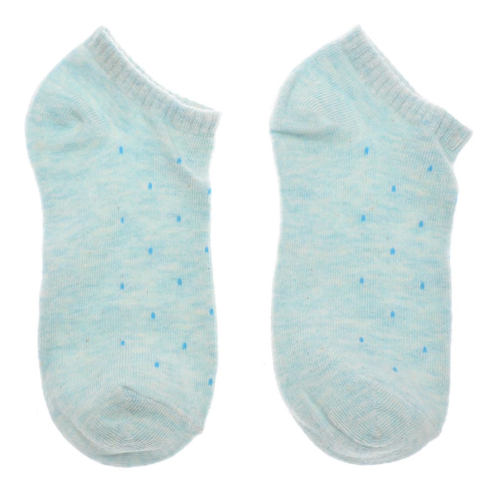 Women Soft Casual Sports Cut Low High Dot Spot Short Socks Soft Sports Cut Low High Dot Spot Short Socks Cotton Ankle: Sky Blue