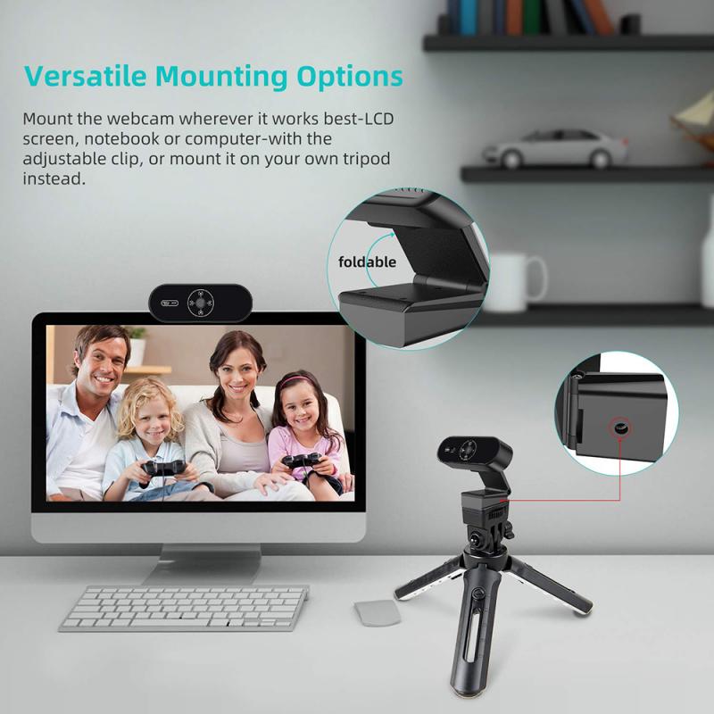 HD Webcam 1080P Auto/Manual Focus Web Camera With Microphone Live Video Conference Work USB Cam For PC Laptop Computer