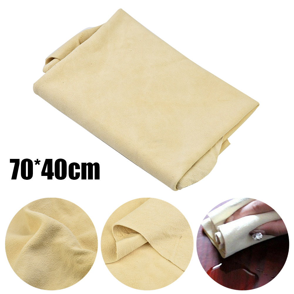 Paño de limpieza suave de cuero de gamuza, toalla para lavado de coches, trapo absorbente de agua, toallas de limpieza de coche, paño de lavado de secado 40x70cm