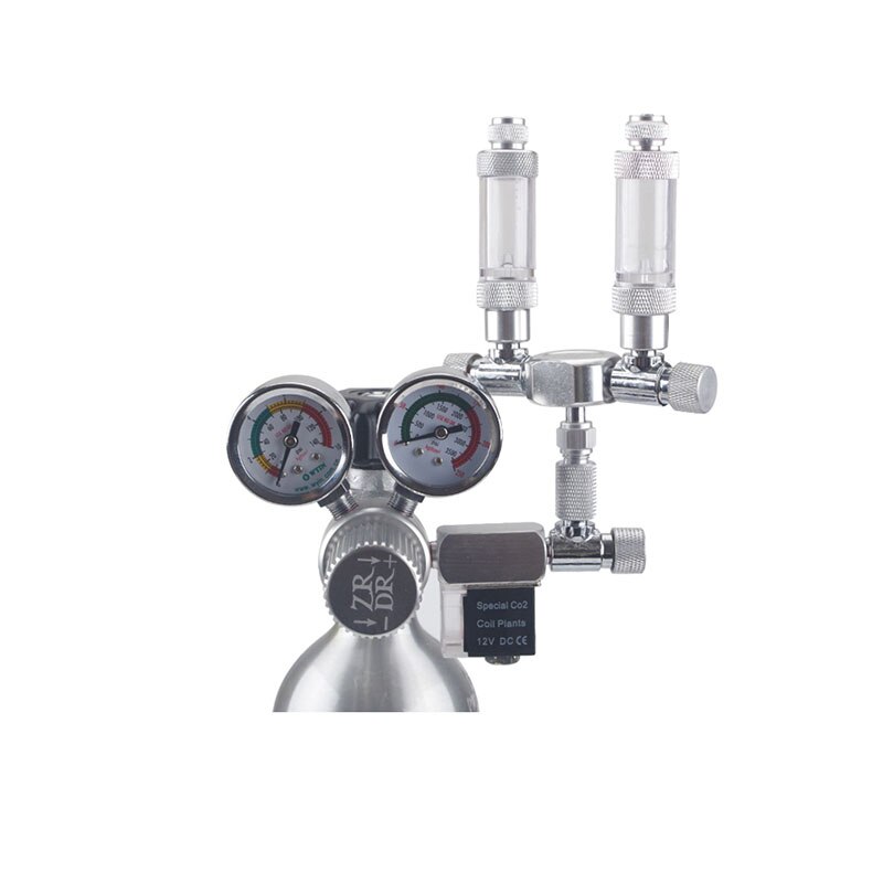 Akvarie multi-kanal  co2 fordeler , co2 regulator generator magnetventil kontraventil bobletæller omleder tilbehør