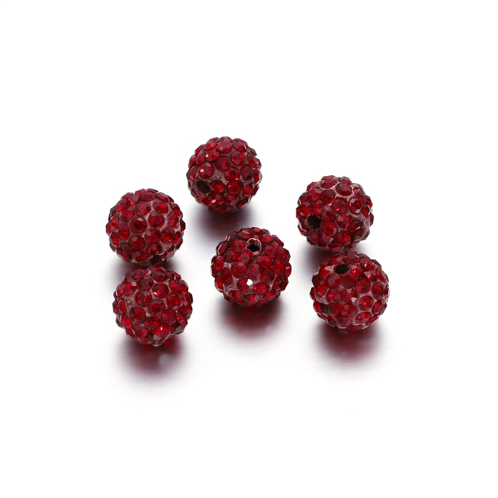 10Pcs 10Mm Disco Ball Ronde Kristallen Steentjes Losse Spacer Charm Kralen Voor Diy Sieraden Maken Accessoires