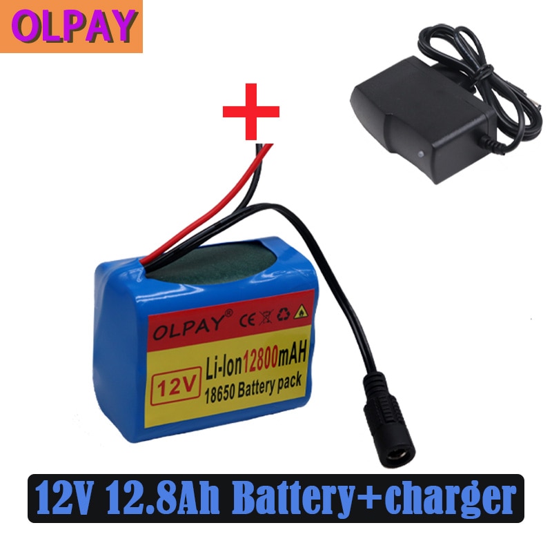 3S2P 12V 12800mah battery 18650 Li-ion 12.8 Ah Rechargeable batteries with BMS Lithium Battery packs Protection Board +Charger