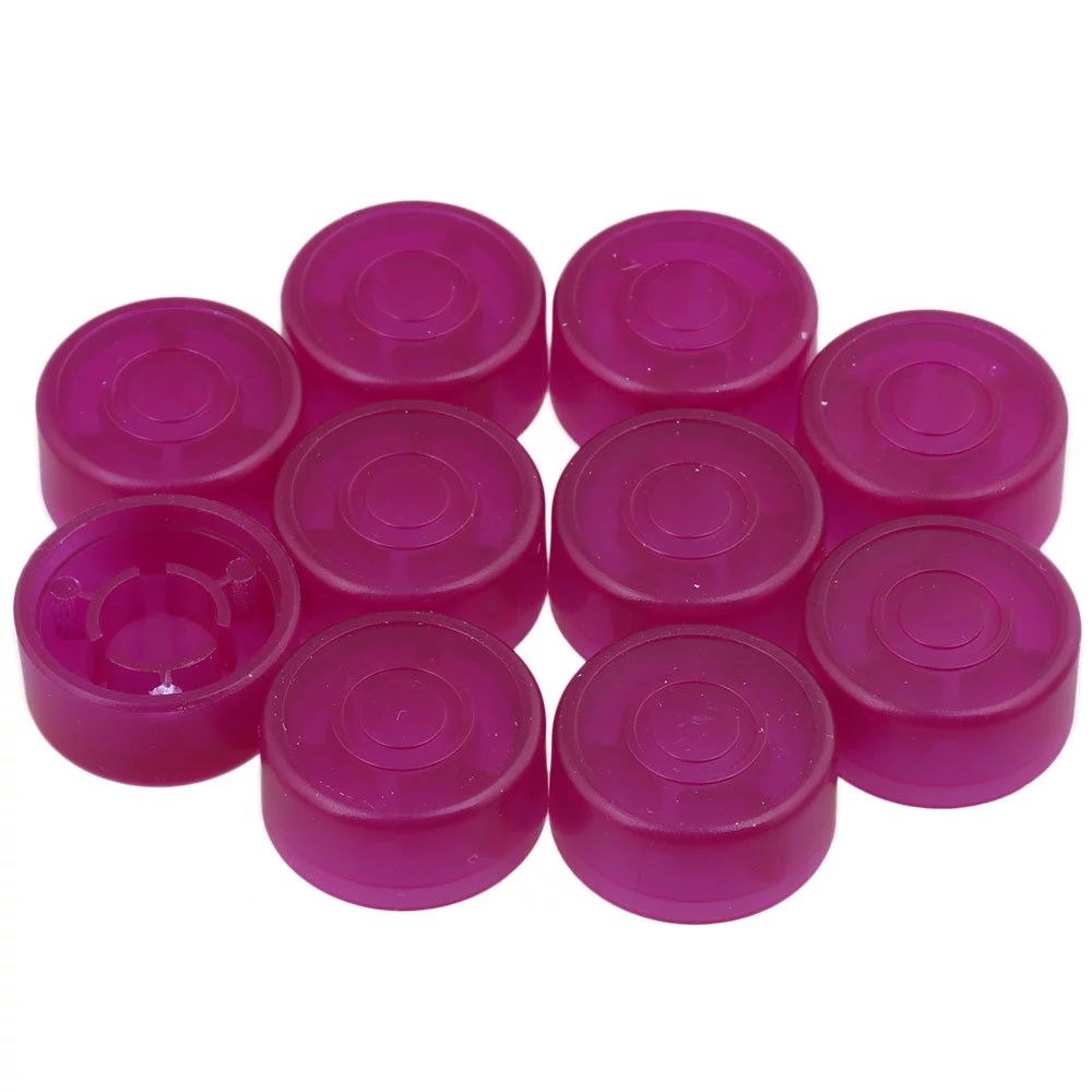 Electric Guitar Effects Parts Switch Pedal Cap Blue Set of 10 Plastic: Chocolate