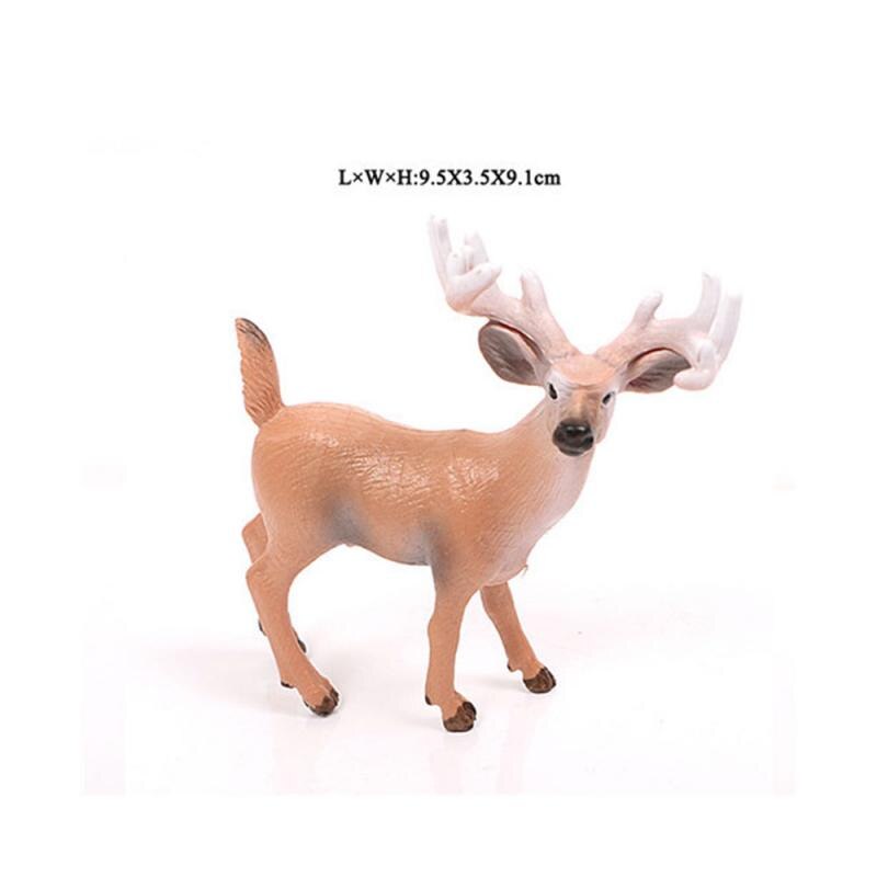 Mini Herten Figuur Kerst Pop Wit-Tailed Rendier Home Party Simulatie Wilde Witte-Tailed Herten Landschap Decor Ornamenten: 04