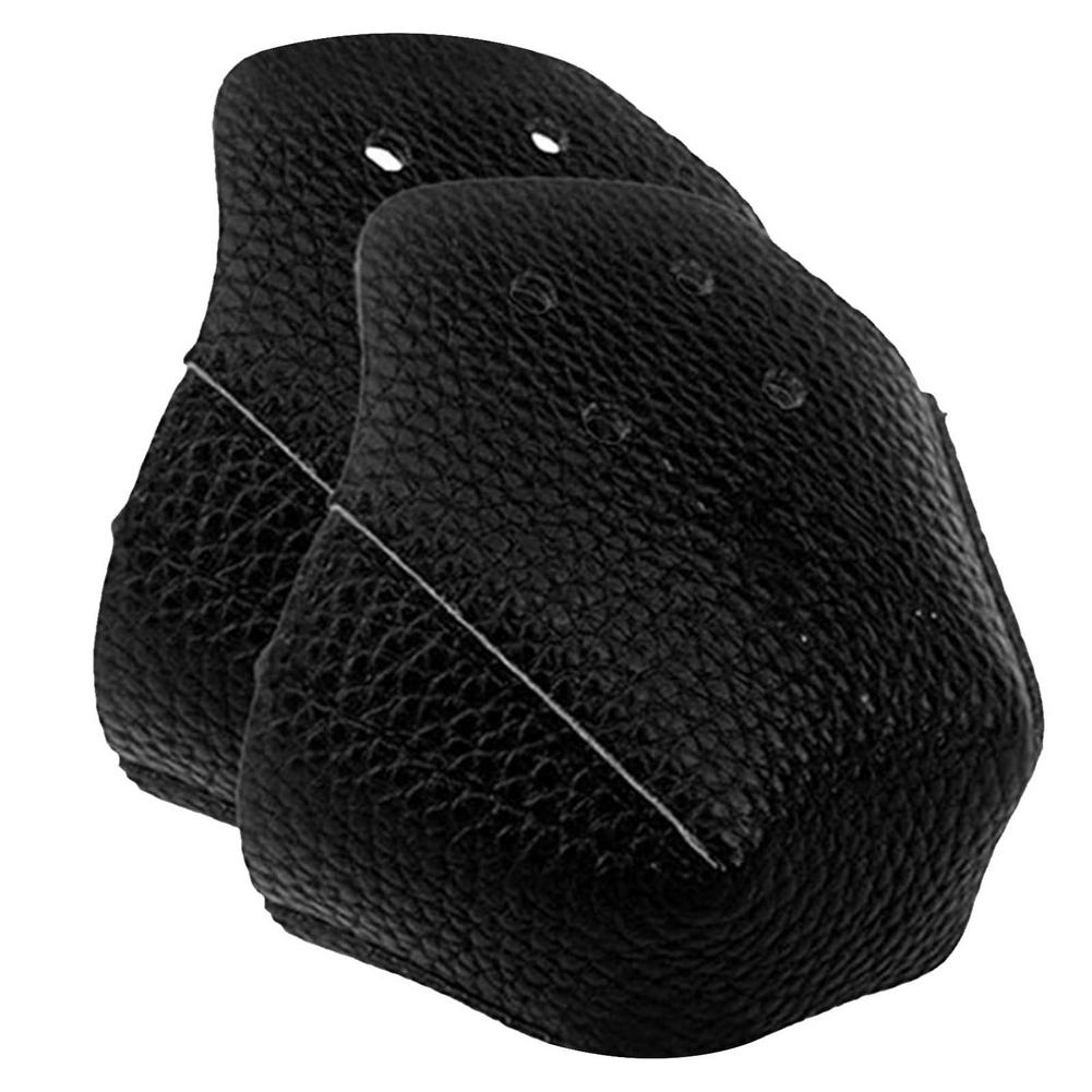 Roller Skates Skating Shoes Cover Leather Toe Cap Guard Roller Skate Sneakers Toe Protector Outdoor Training Gym Sport Men Women: Black / 1 pcs