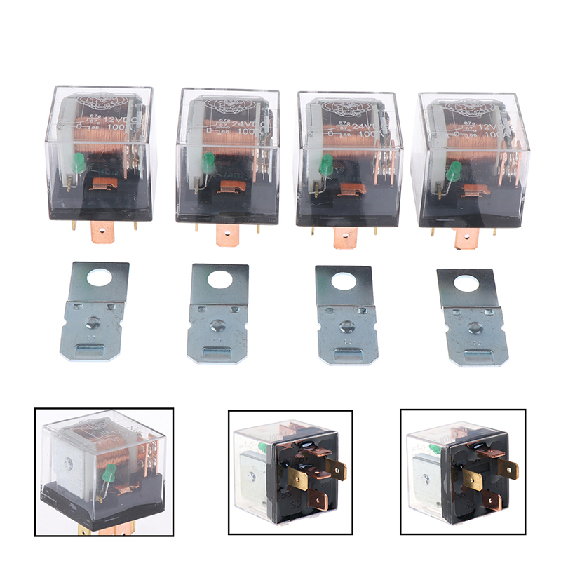 1pc 5Stift 4Stift wasserdichtes Kfz-Relais 12v 100a spdt Auto-Steuergerät Auto-Relais DC 24V Hoch leistungs schaltung