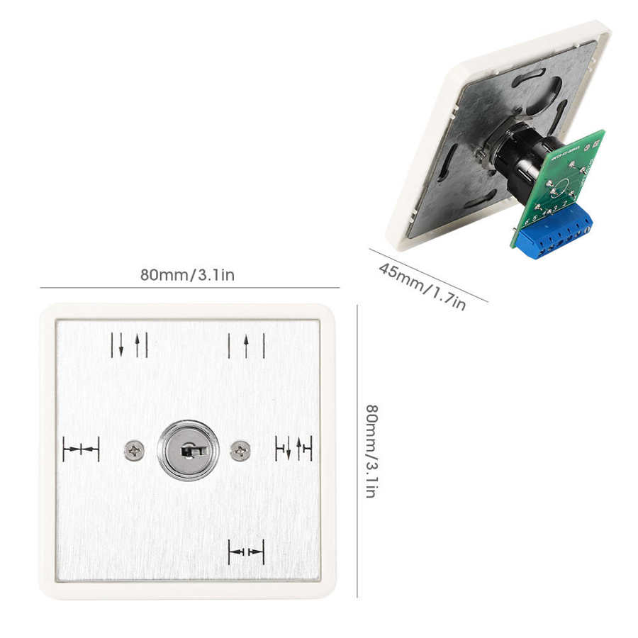 5 Position Key Switch Automatic Sliding Door Operation Function Selection On-Off