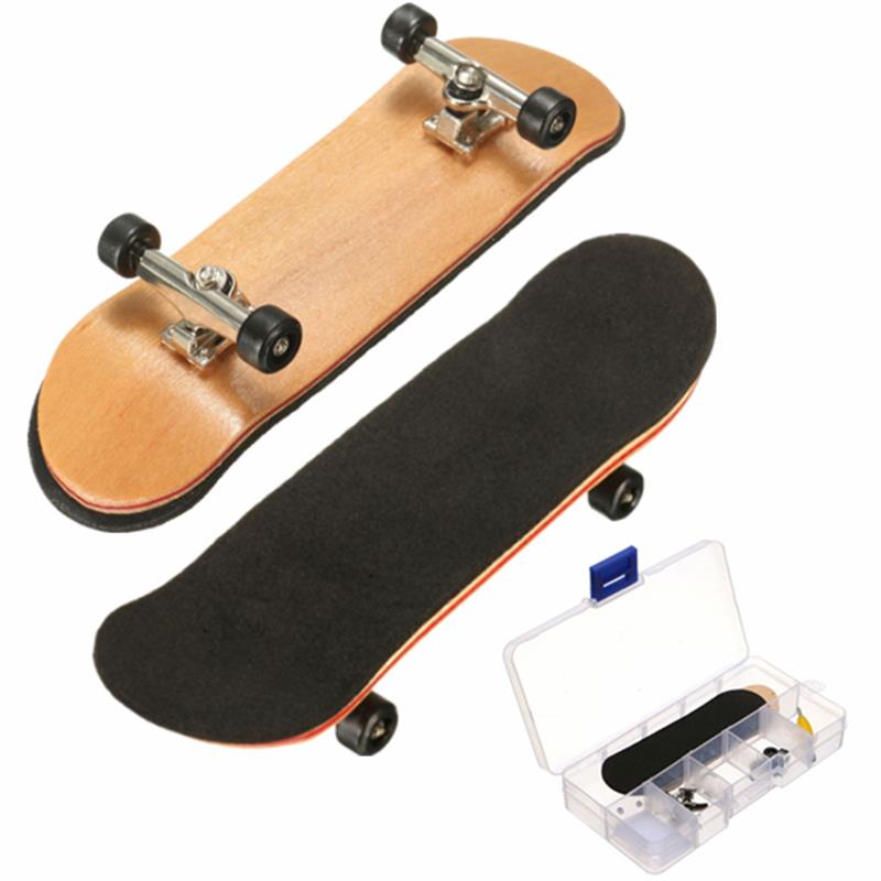Moonbiffy ahorn træ gribebræt mini fingerboards boards skateboard sorte lejer hjul børn spil 100 mmx 28 mmx 15mm