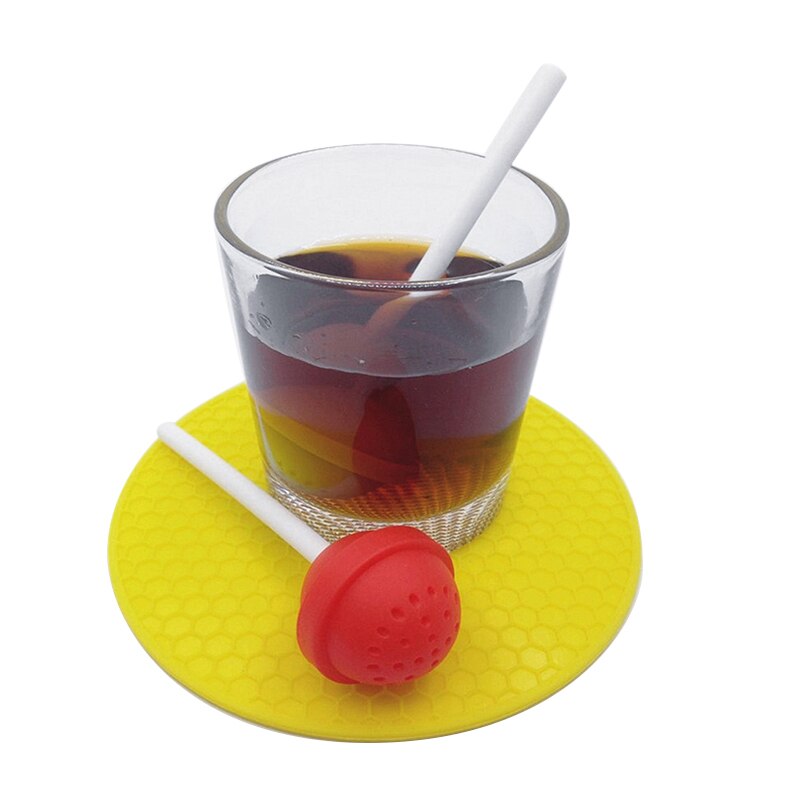 kjærlighet på pinne form silisium søt te infuser godteri kjærlighet på pinne løvblad krus sil kopp til te og kaffe