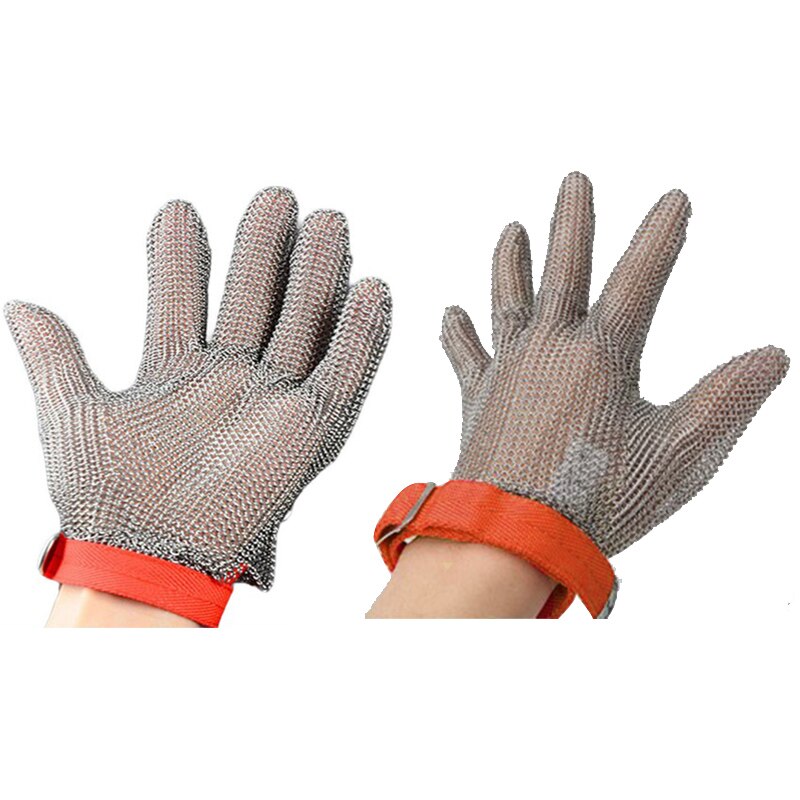 Handske af rustfrit stål skåret modstandsdygtig handske 304 modstandsdygtig rustfrit ståltråd metalnetværk køkken slagter skærebestandig