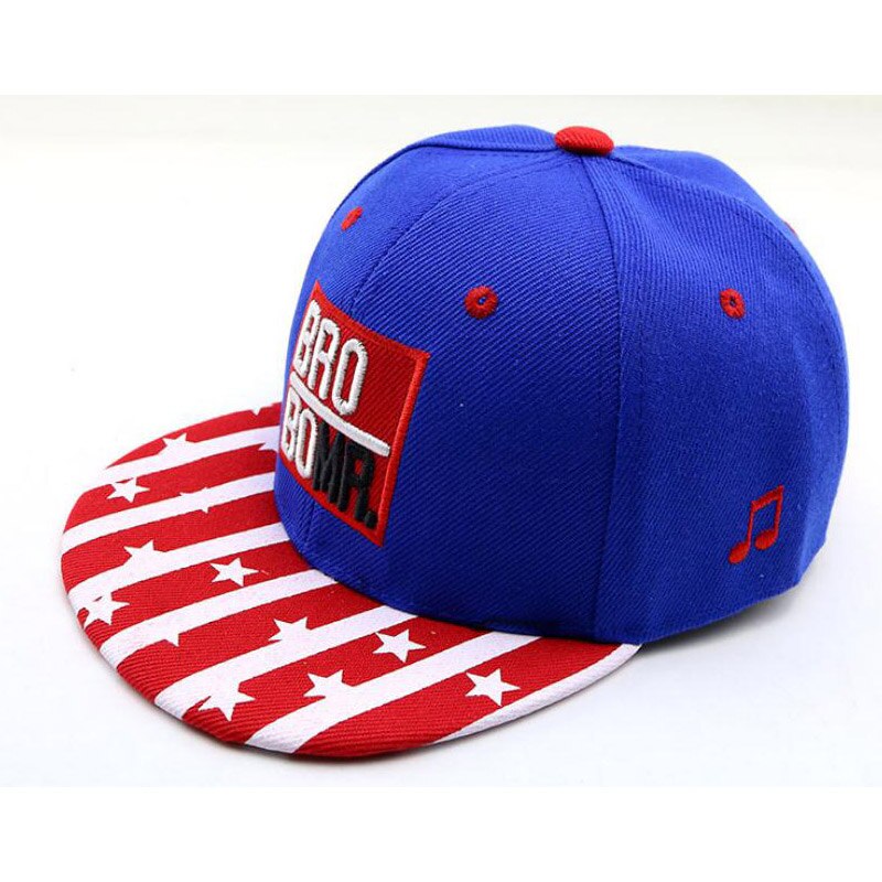 Doitbest 2 to 8 Years old Children Baseball Cap summer Spring Hip Hop kids Sun Hat striped letters Boys Girls snapback Caps: Blue