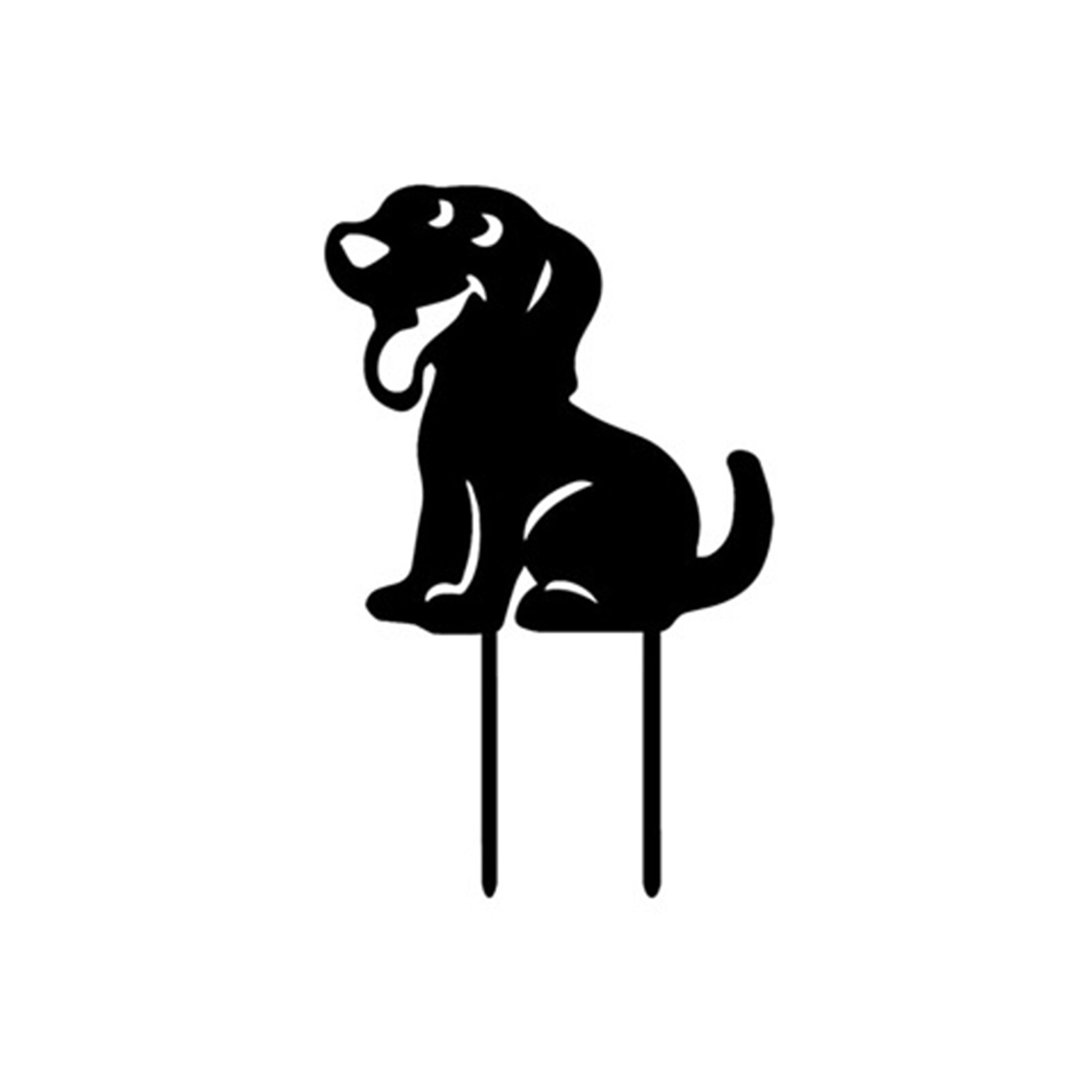 Happy Dog Metal Puppy Art Decoration Yard Decor Garden Statues Sculptures Decorated Outdoor Backyard Lawn Stakes Garden Dog: B