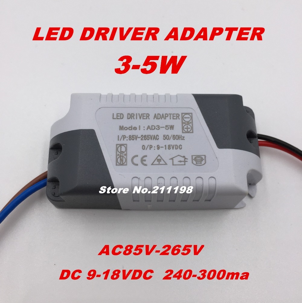 3-5W Dc9-18V Isolated Led Driver Power Supply External Constant Current Lighting Transformers For Diy Led Light
