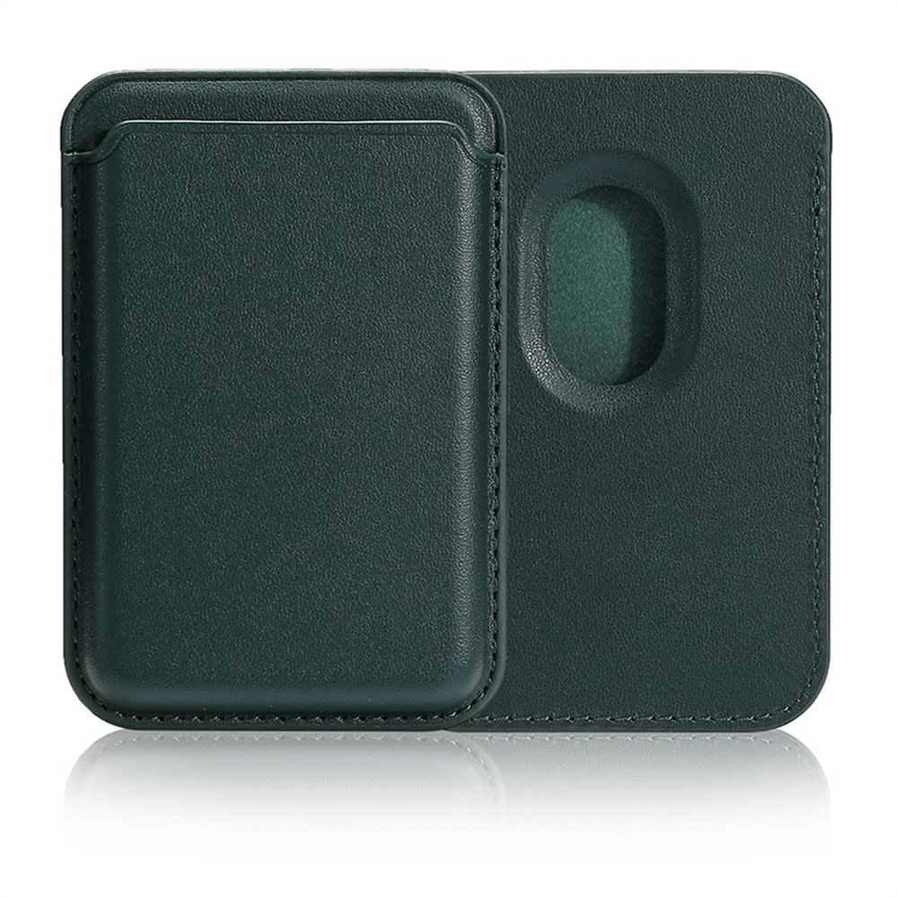 Leren Portemonnee Hoesje voor iPhone 15-19 Pro Max met MagSafe Kaarthouder: Khaki