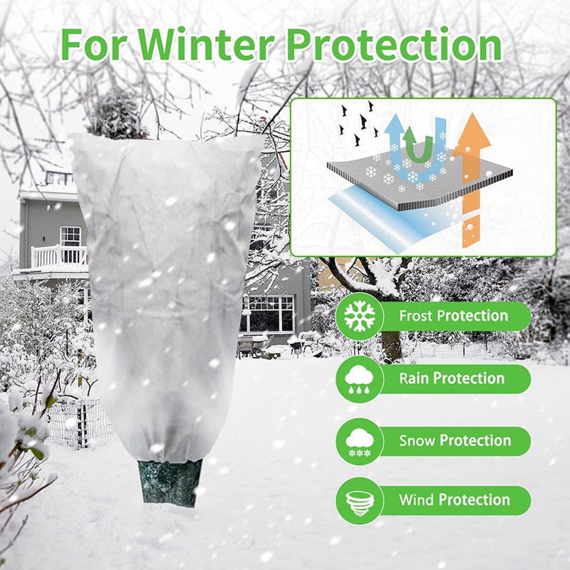 Fundas de protección contra heladas para plantas de exterior, paquete de 3 bolsas de tela para congelar, manta para invierno, novedad