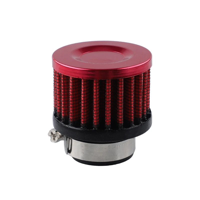 Kit de filtro de entrada de aire frío Universal para Motor de coche, 25mm, filtros de ventilación del cárter, accesorios de pieza, azul, negro, rojo y plateado: Gris