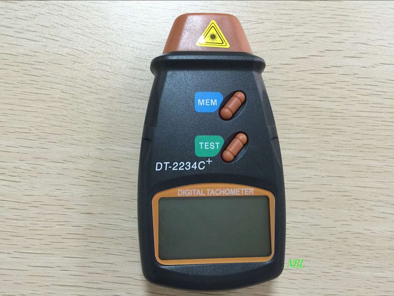 LCD Digital Photo Tachometer RPM Meter 2.5 to 999.9 RPM Noncontact Photoelectric Speedometer Tester DT2234C +