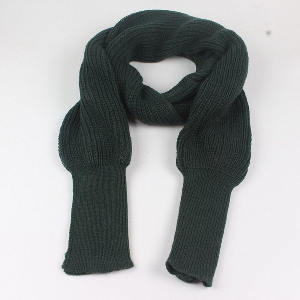 Écharpe Poncho pour femmes, écharpe châle en tricot, à manches longues, à la , hiver vêtement enveloppant à manches longues: green