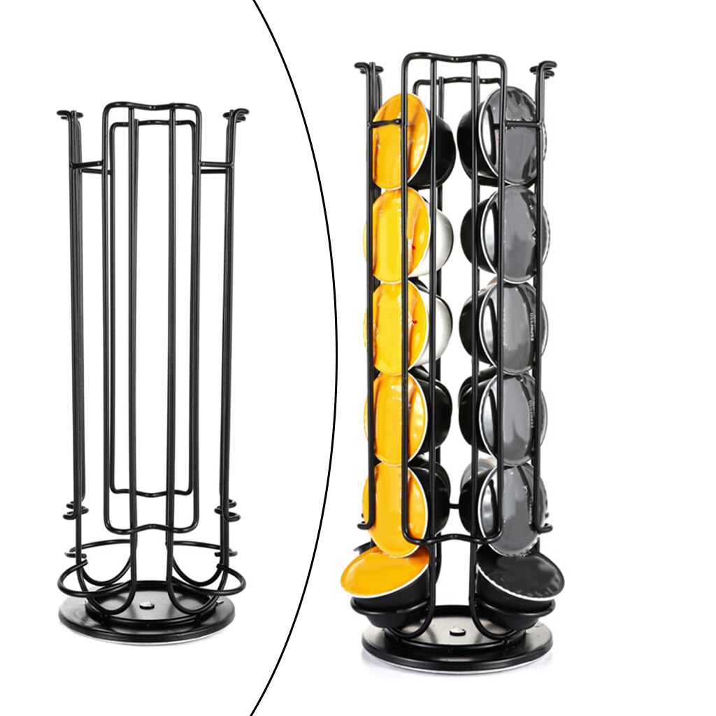 24Cups Draaibare Koffie Pod Houder Voor Dolce Gusto Capsule Display Capsule Rack Tower Stand Opslag Planken