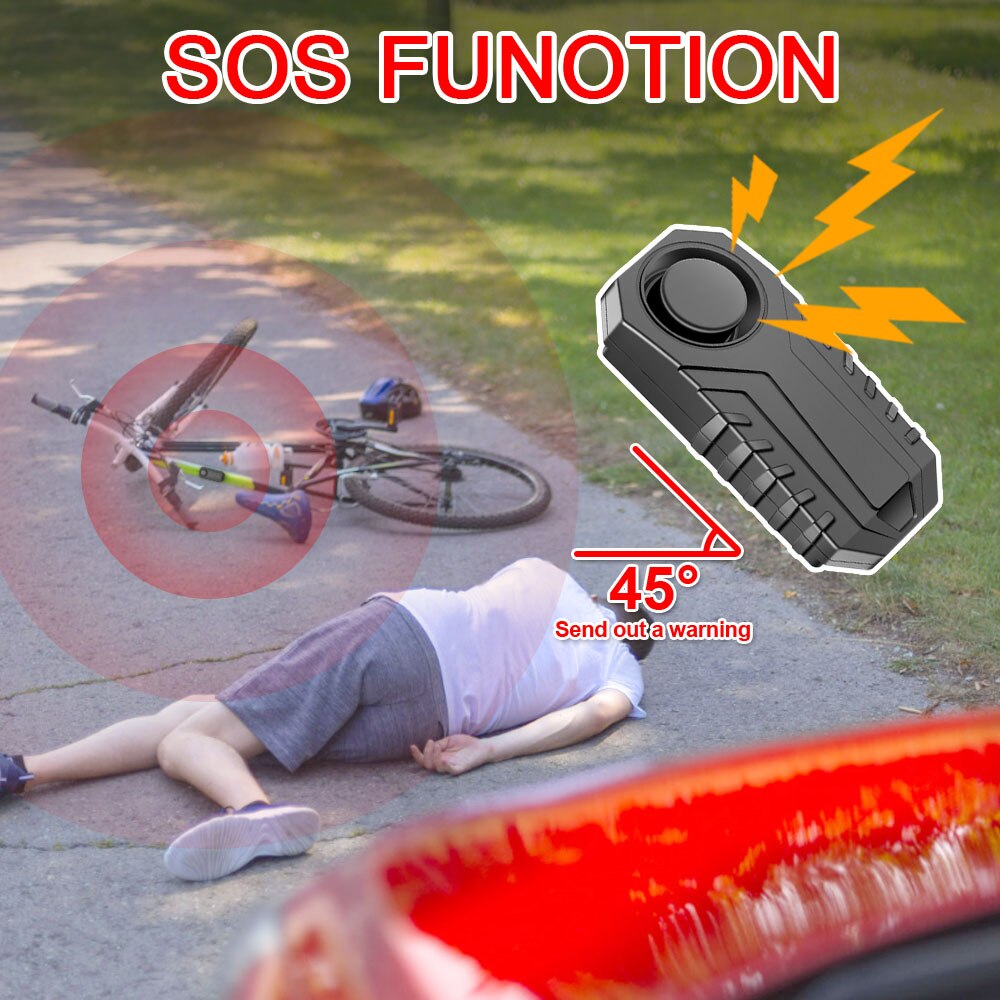 Waterproof Bike Anti Theft Warning Alarm Motorcycle Electric Bicycle Security Anti Lost Remote Control Vibration Detector Alarm