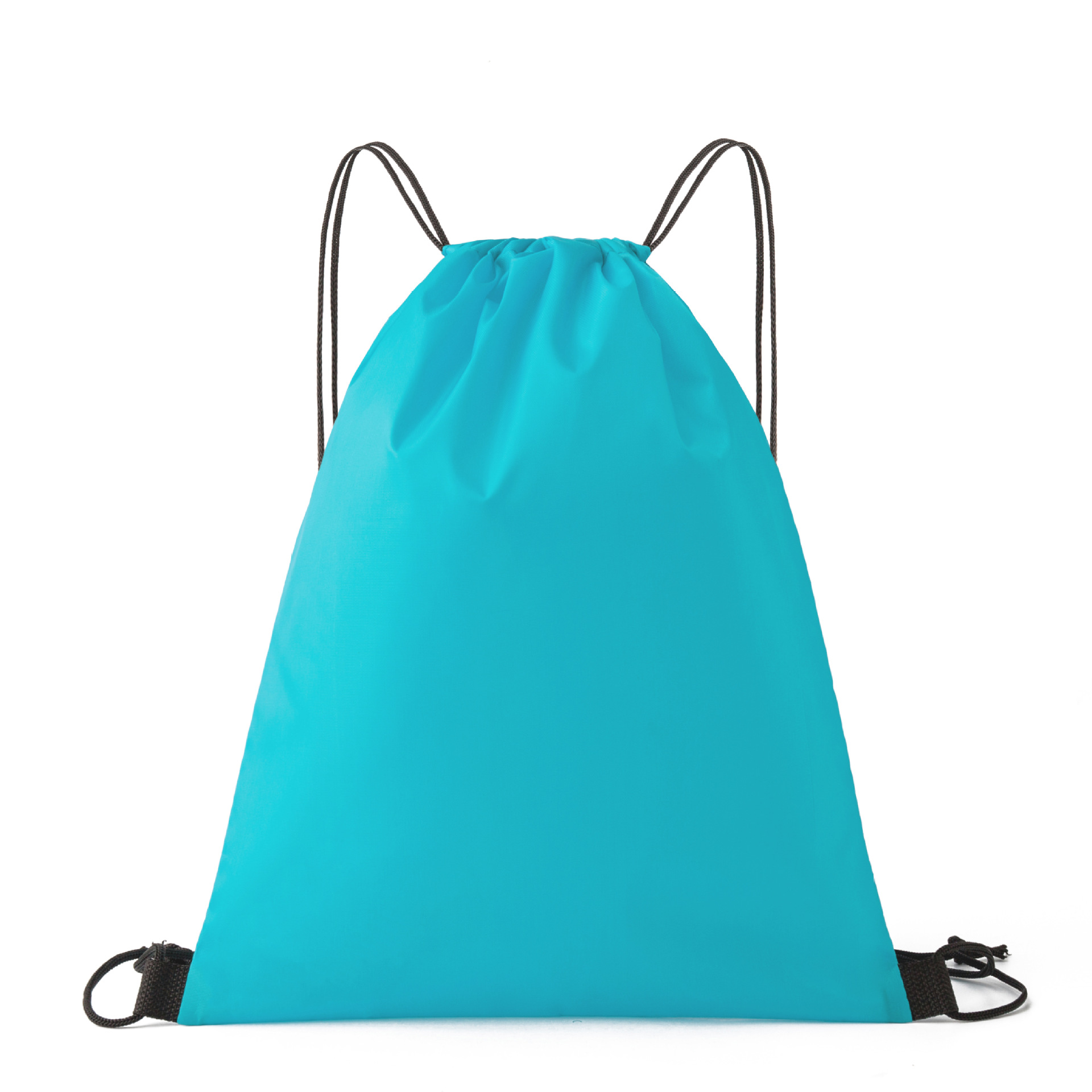 Nylon Color Portable Sports Bag Thicken Drawstring Belt Riding Backpack Gym Drawstring Shoes Bag Clothes Backpacks Waterproof: Orange
